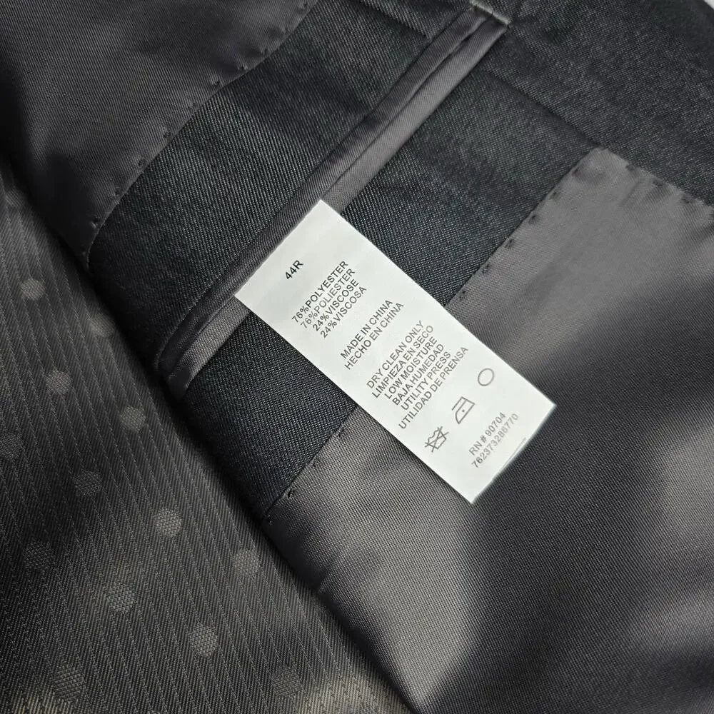 Perry Ellis Portfolio Mens Modern fit Jacket‎ Blazer 44R Grey Slim Fit NWT